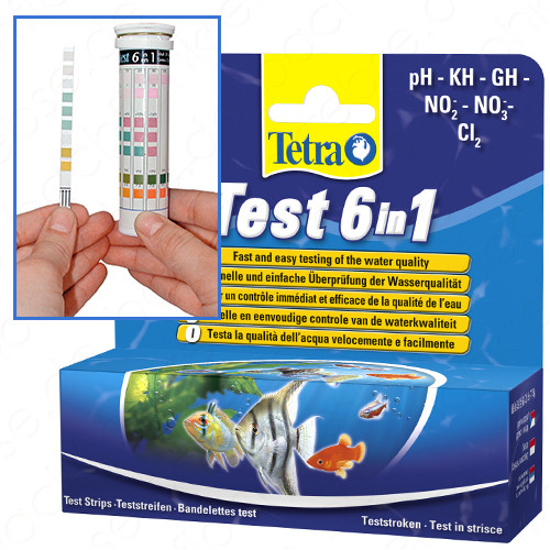 Tetra Teststreifen 6in1 20 Stück für Aquarium