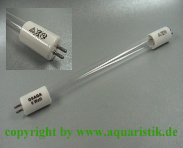 Osaga UVCLampe 6 Watt Osaga UVCLampen Osaga/Filter/Pumpen/UVC