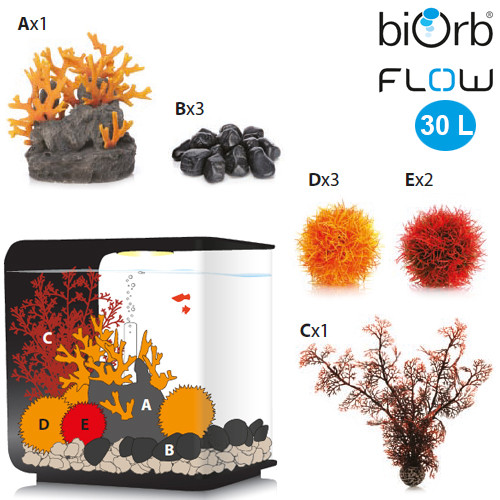 biOrb Flow 30 Liter mit Lavafels und Feuerkorallen