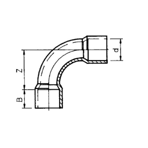 PVC Bogen (Rohr) 90 Grad 10 ATÜ