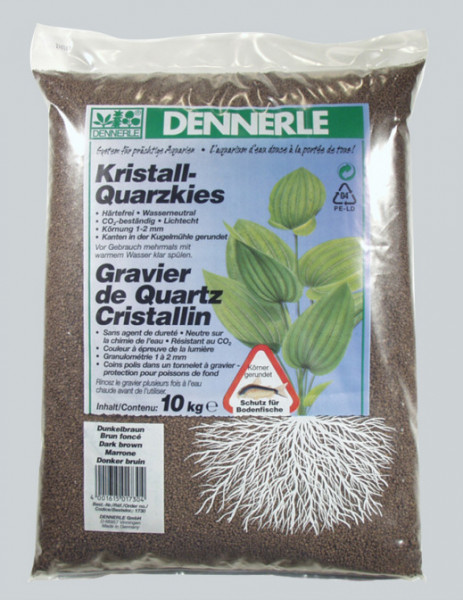 Kristall Quarzkies, dunkelbraun