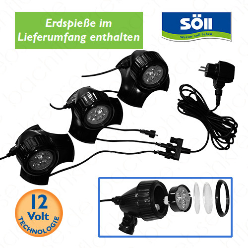 LEDPond P-3 Unterwasserbeleuchtungs-Set