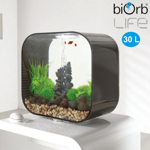 BiOrb LIFE 30 Aquarium - Komplett-Set In Schwarz, 30 Liter Mit LED-Beleuchtung & Filtersystem - Ideal Für Goldfische