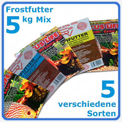 Frostfutter Diskus Mix 5 kg - 5 verschiedene Sorten